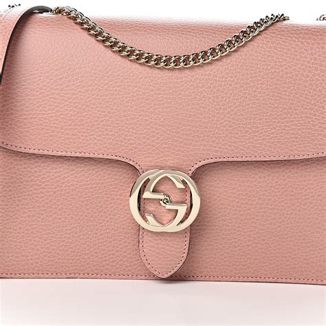 gucci dollar calfskin interlocking g shoulder bag soft pink|GUCCI Dollar Calfskin Small Interlocking G Shoulder Bag Soft .